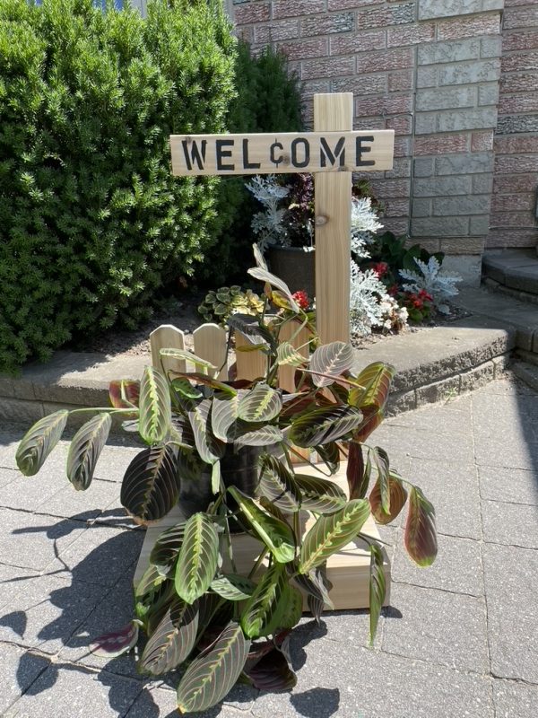 Welcome Sign Planter